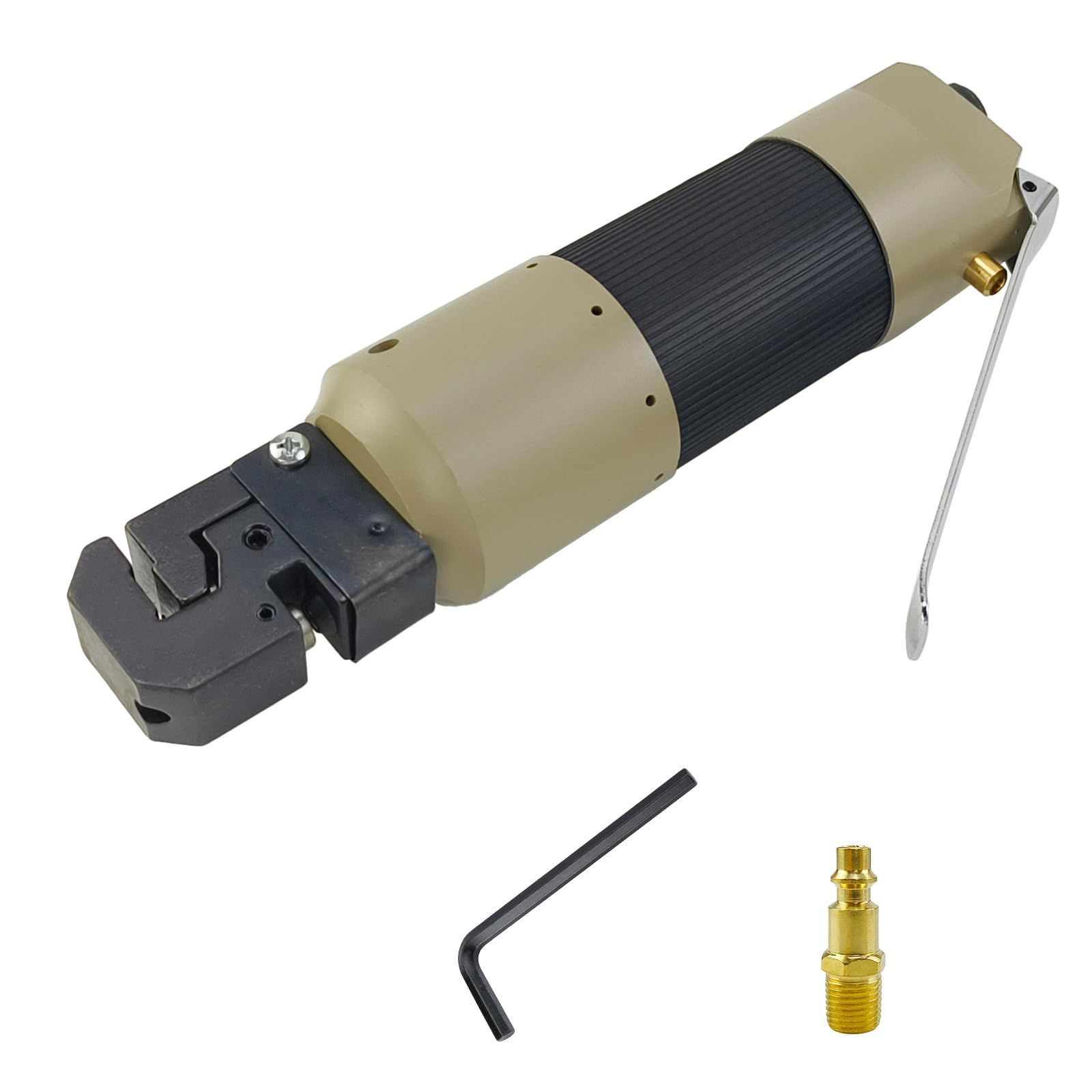 AeKeatDa エアホールパンチ＆フランジツール 90PSI 2-in-1 フランジ加工 自動車修理用エアパネルフランジパンチツール 3/16インチ 空気圧式ホールパンチャー フランジツール