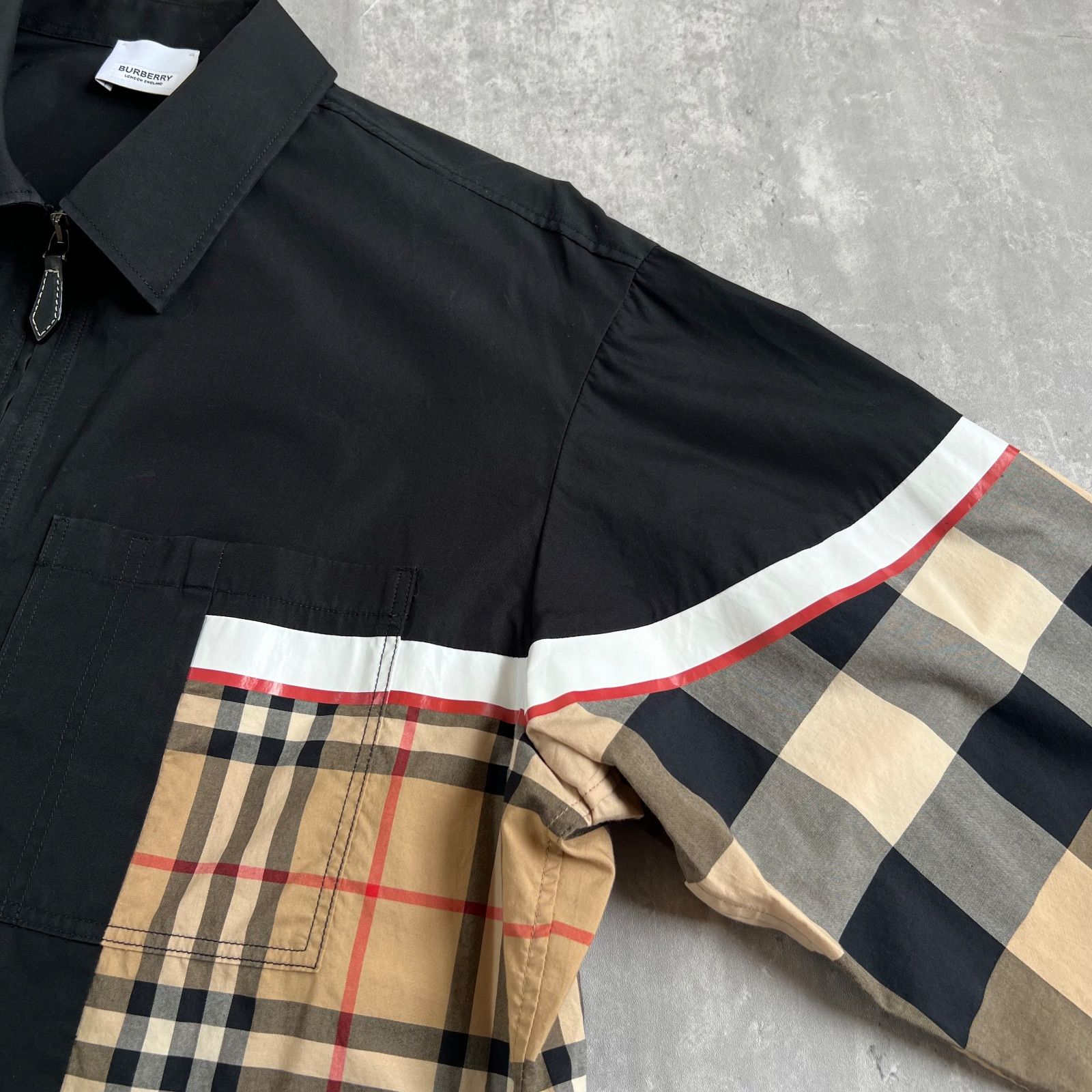BURBERRY / バーバリー パッチワーク チェックコットン ジップアップ