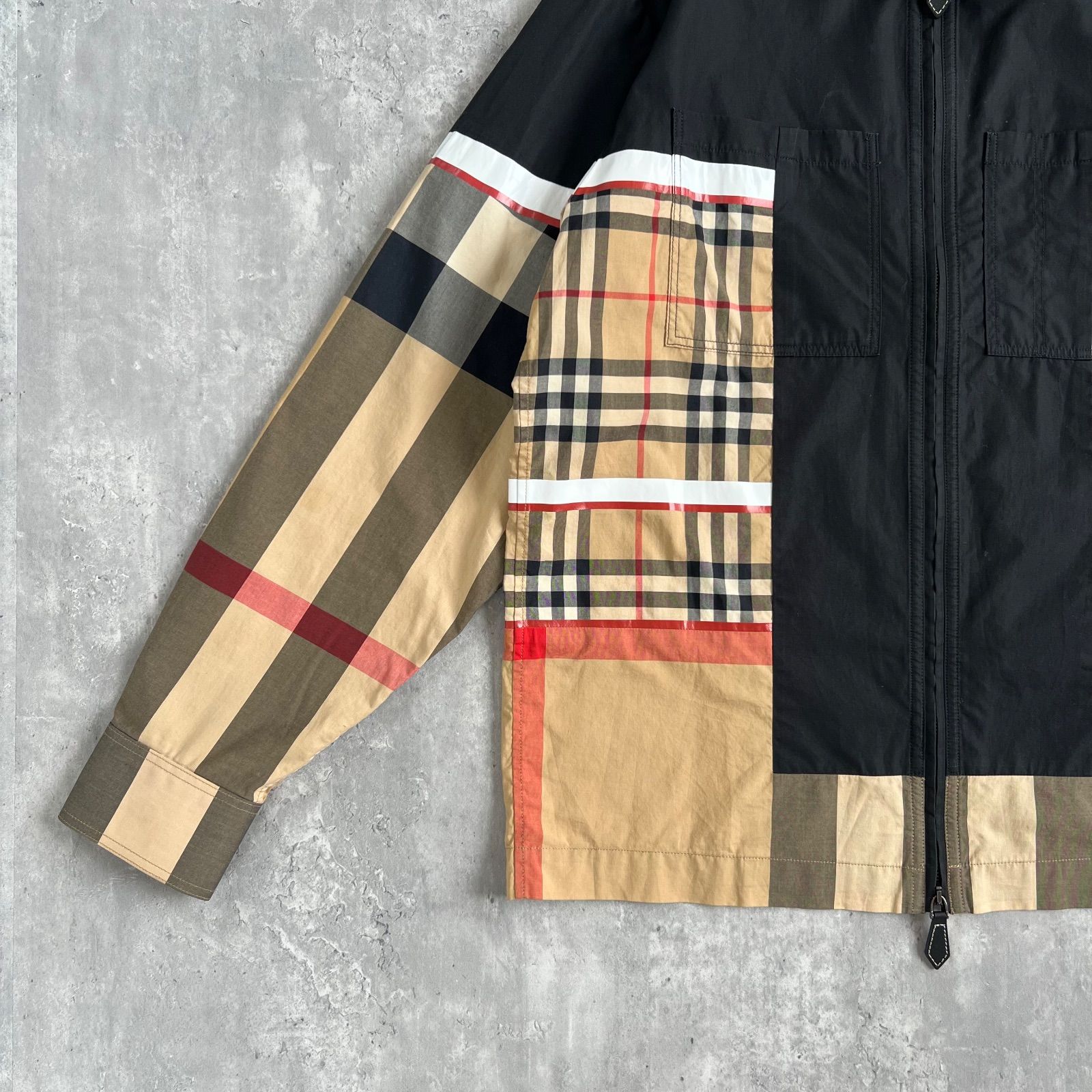BURBERRY / バーバリー パッチワーク チェックコットン ジップアップ