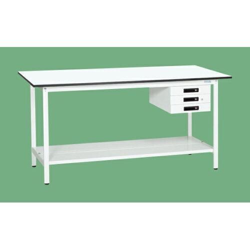 5営業日で発送 サカエ 軽量立作業台KADタイプ キャビネット3段付 中板付 1200×600×900mm KAD-126CTMW 2228352