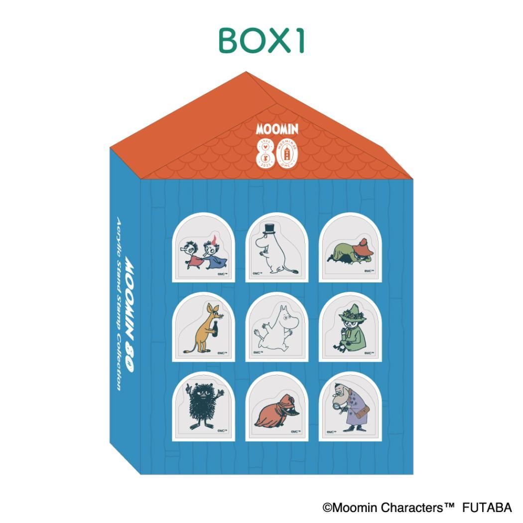 ムーミン ハンコ アクスタスタンプ BOX1 80周年 北欧 フタバ スタンプセット キャラクター グッズ