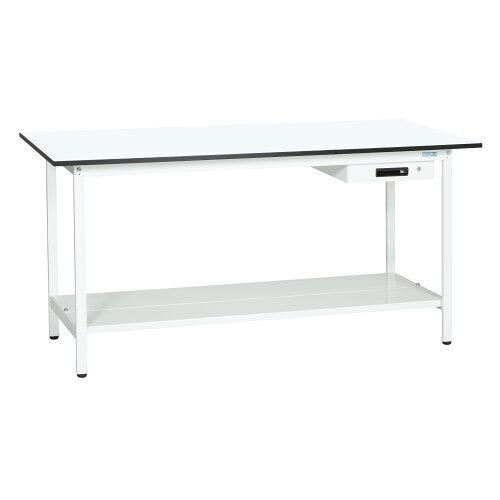 5営業日で発送 サカエ 軽量立作業台KADタイプ キャビネット1段付 中板付 1500×900×900mm KAD-159ATMW 2228335