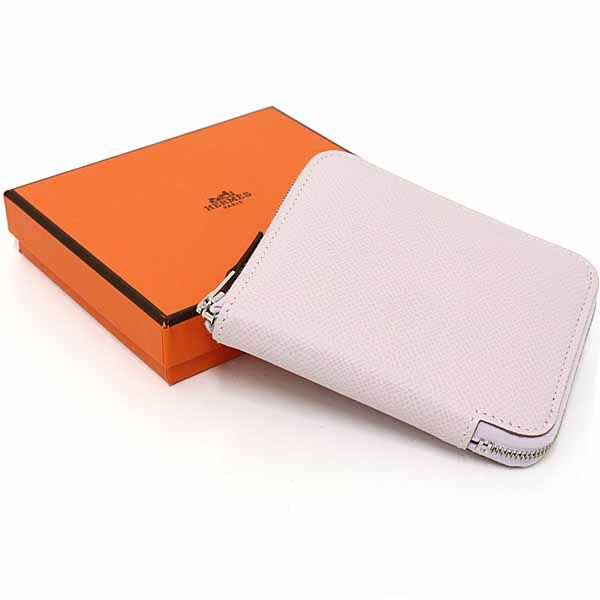 エルメス HERMES アザップ コンパクト シルクイン コインパース コインケース ヴォーエプソン W刻印 製 モーヴペール