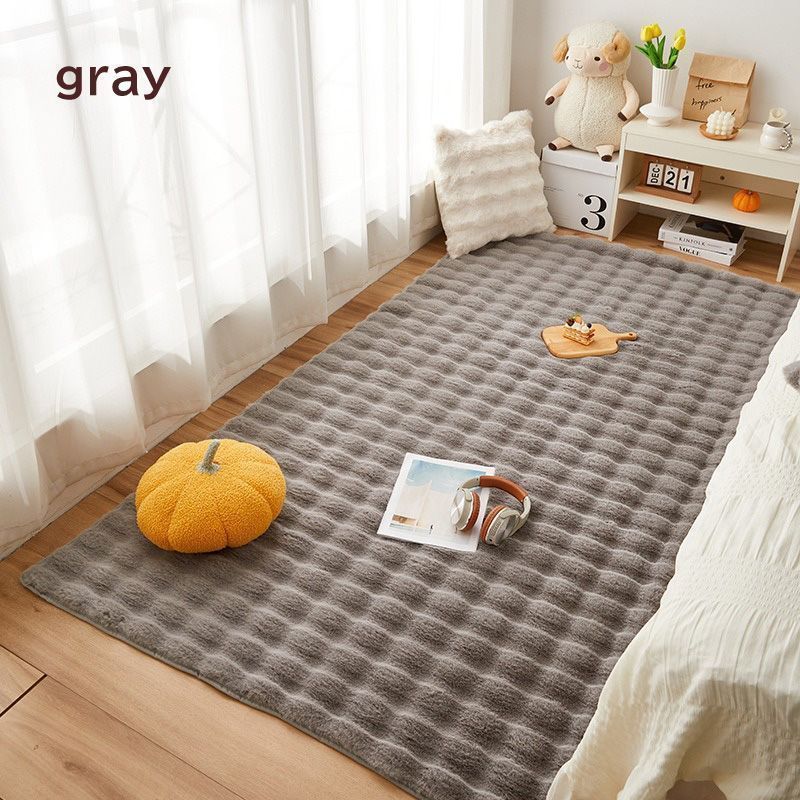 韓国風 カーペット 110 180 cm 210 ラグ 北欧風 モコモコ 暖かい オレンジ グレー ピンク ホワイト カーキ 温活 冬 あたたかい