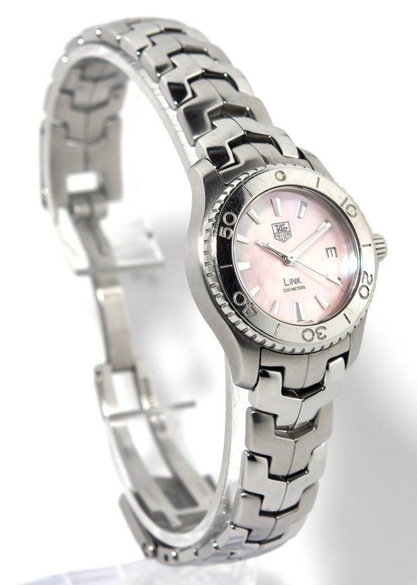 TAG HEUER タグホイヤー Link リンク WJ 1315-1 ピンクシェル文字盤 クォーツ レディース