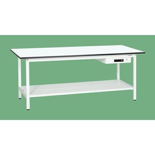 5営業日で発送 サカエ 軽量作業台KAタイプ 抗菌加工 キャビネット1段付 中板付 900×750×740mm KA-097ATMW 2228245