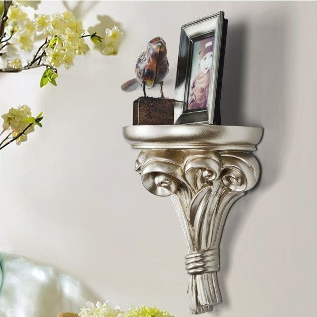 壁掛けインテリア ウォールラック ヨーロッパスタイル ゴールド ホームデコ ヨーロッパスタイル シンプル 樹脂 インテリア かわいい お洒落 ロココ調 姫系 シンプル 樹脂