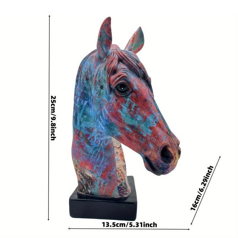  オブジェ 置物 動物 馬 グラフィティ カラフル ブルー おしゃれ かわいい インテリア 北欧 ディスプレイ 工芸品 装飾品 動物 アニマル プレゼント 4-7 小物整理棚 置物 インテリア小物