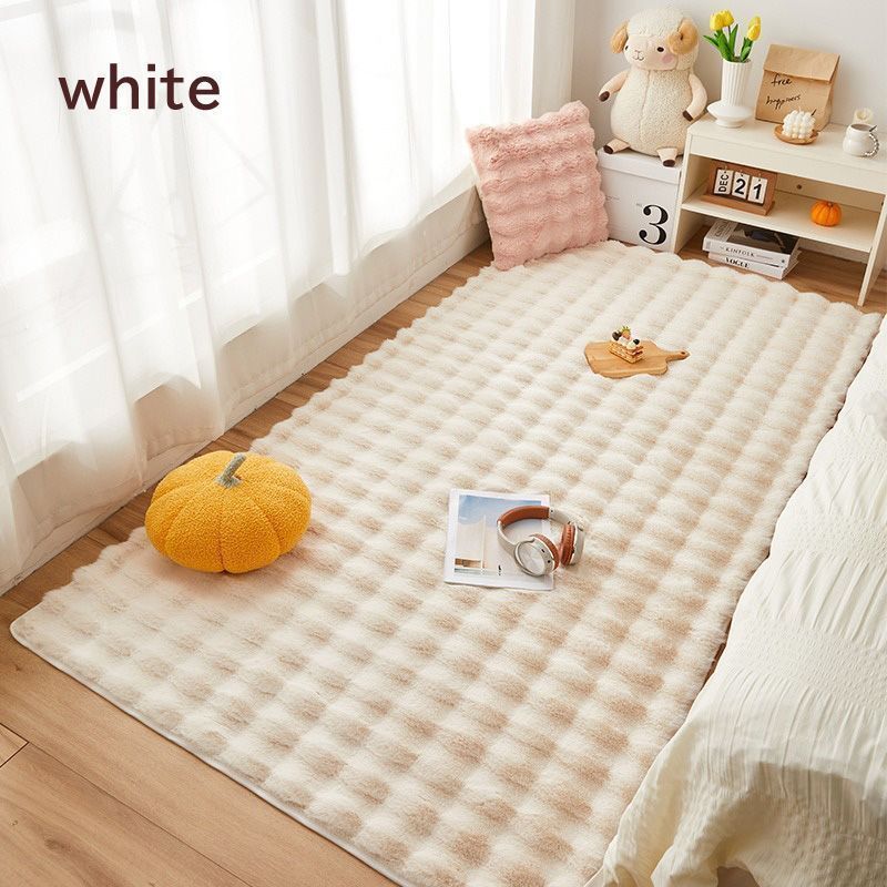 韓国風 カーペット 90 cm 210 180 ラグ 北欧風 暖かい モコモコ オレンジ グレー ピンク ホワイト カーキ 温活 冬 あたたかい