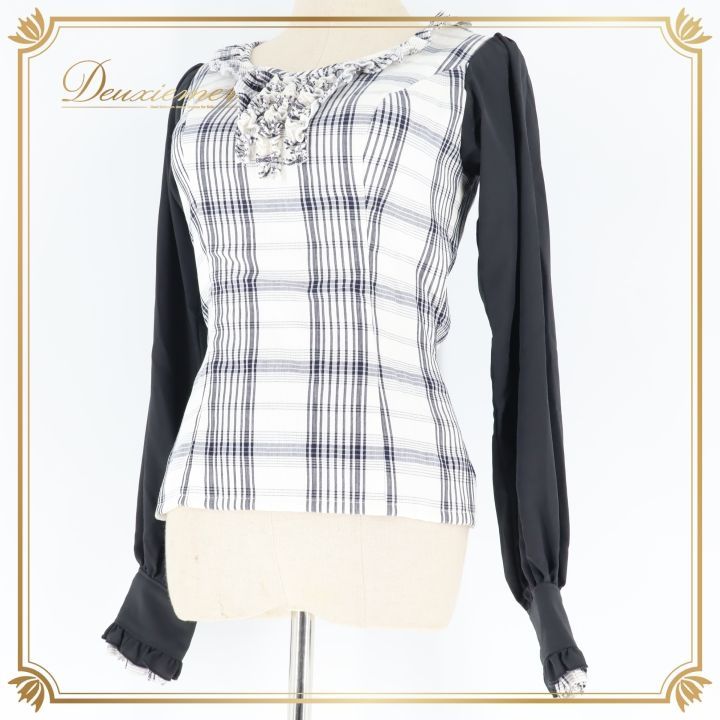 フラメンコ 衣装 トップス ブラウス 白 黒 長袖 チェック フリル ダンス パーティ 発表会 ホワイト系 ブラック系 モノクロ チェック柄 ダンス衣装 フラメンコブラウス 衣装 トップス 女性用 かわいい おしゃれ ファッション パーティー用 ダンスイベント