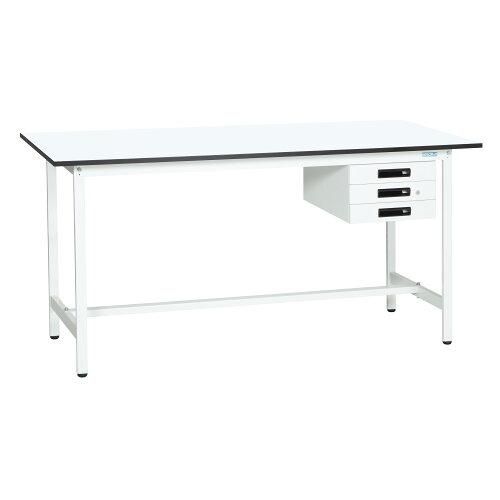 5営業日で発送 サカエ 軽量立作業台KADタイプ 抗菌加工 キャビネット3段付 1500×900×900mm KAD-159CMW 2228314