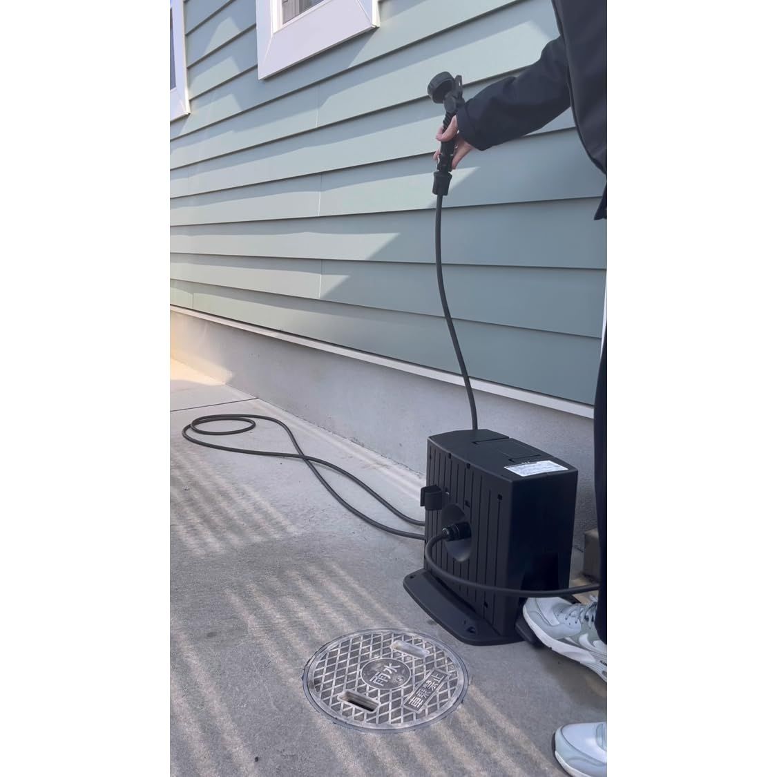 折り畳み 電動キックボード ホワイト 350W モーター LED ライト 走行 移動 乗り物 パワフル ainohot H001, image size:1125x1125