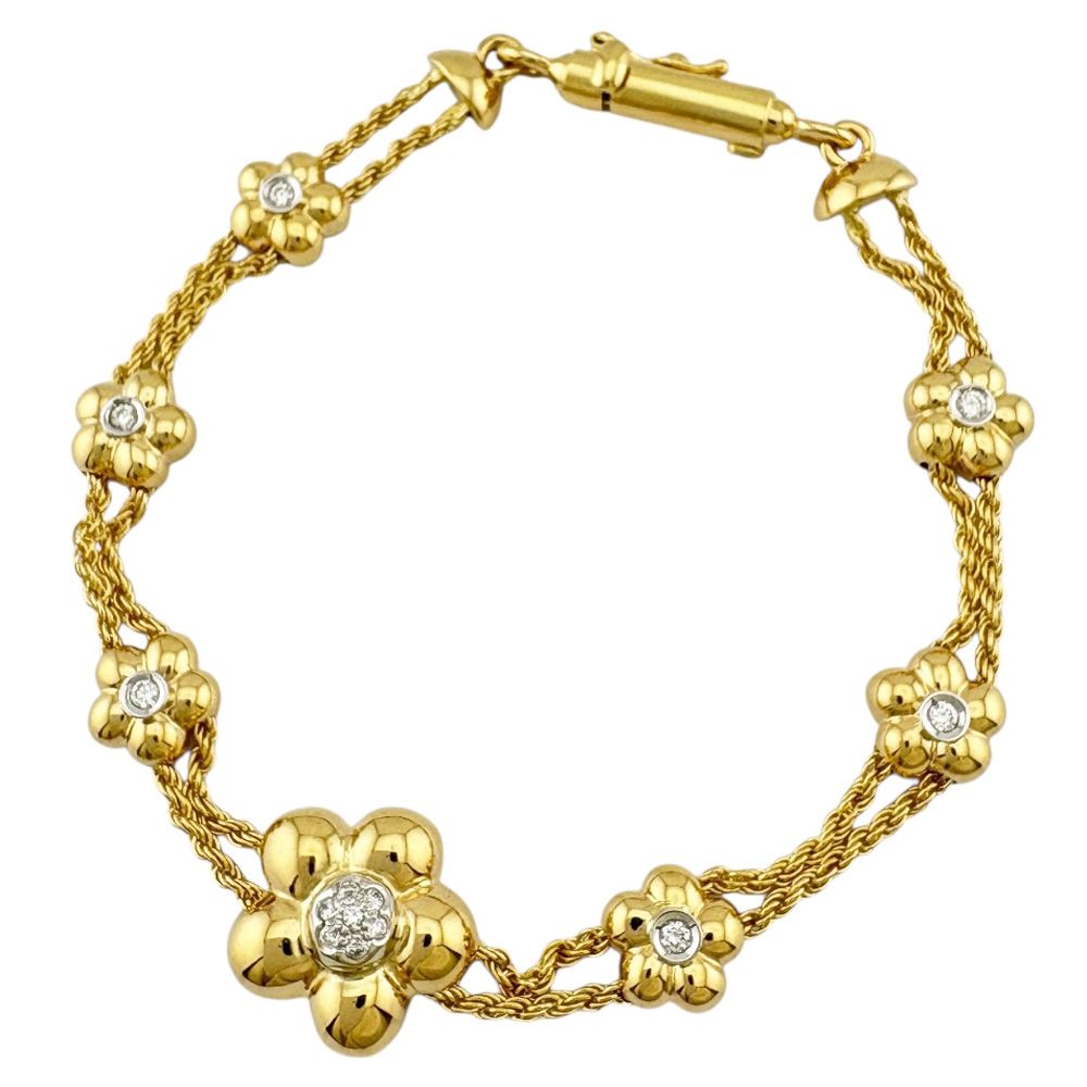 ポンテヴェキオ ブレスレット 18金 K18イエローゴールド ダイヤモンド レディース Ponte Vecchio ポンテヴェキオ