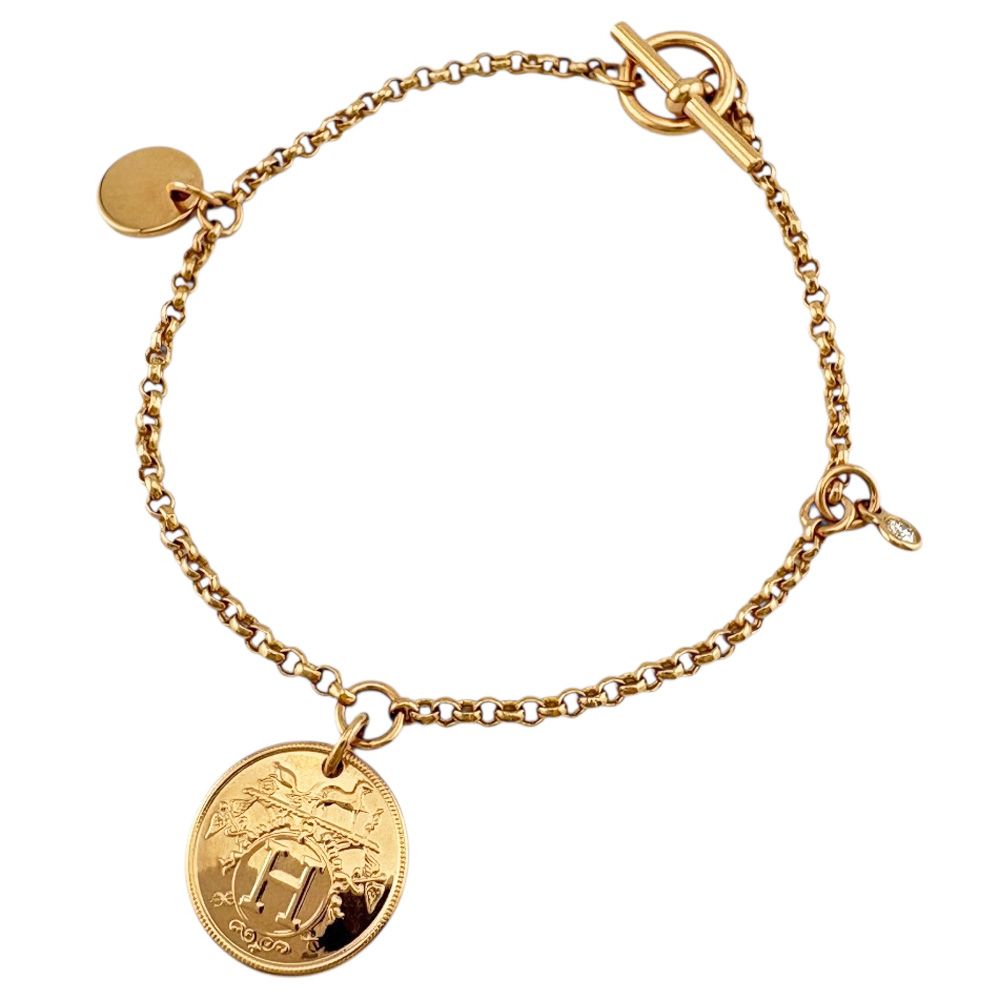 エルメス エクスリブリス ブレスレット 18金 K18ピンクゴールド ダイヤモンド レディース HERMES エルメス