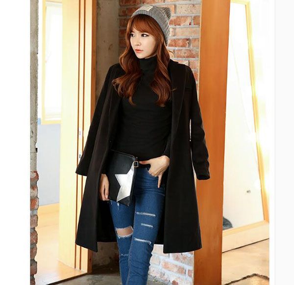 2 XL ノー コート チェスターコート レディース ロング アウター 防寒 ファッション 中綿コート OL 通勤 フォーマル 大きいサイズ ジャケット ブラック dd 803 s 1