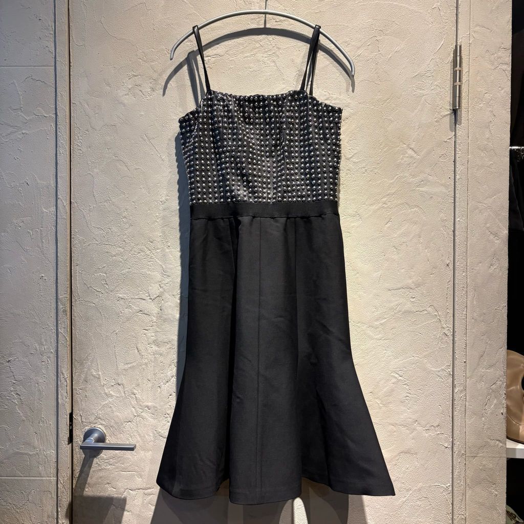 LOEWE ロエベ STUDS DORESS スタッズドレス S1216470FB ブラック size 38 代官山A11