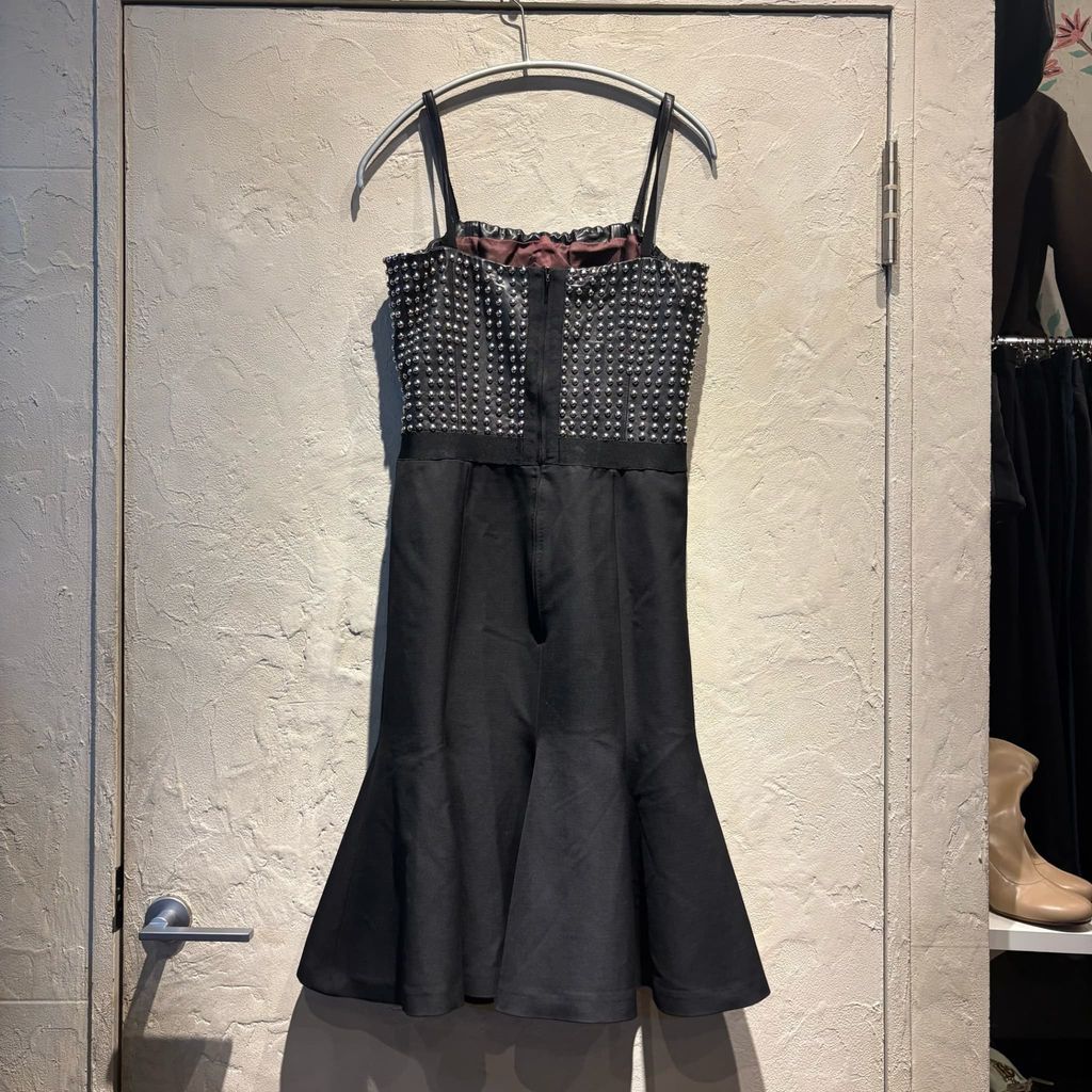 LOEWE ロエベ STUDS DORESS スタッズドレス ブラック size 38 代官山A 11