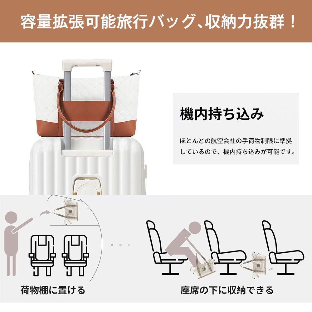 キャリーケース スーツケース 機内持ち込み 軽量 キャリーバッグ Sサイズ 1-3日 トートバッグ ハンドバッグ レディース バッグ 手提げ 大容量 USBポート ドリンクホルダー ダブルキャスター スムーズ 静音