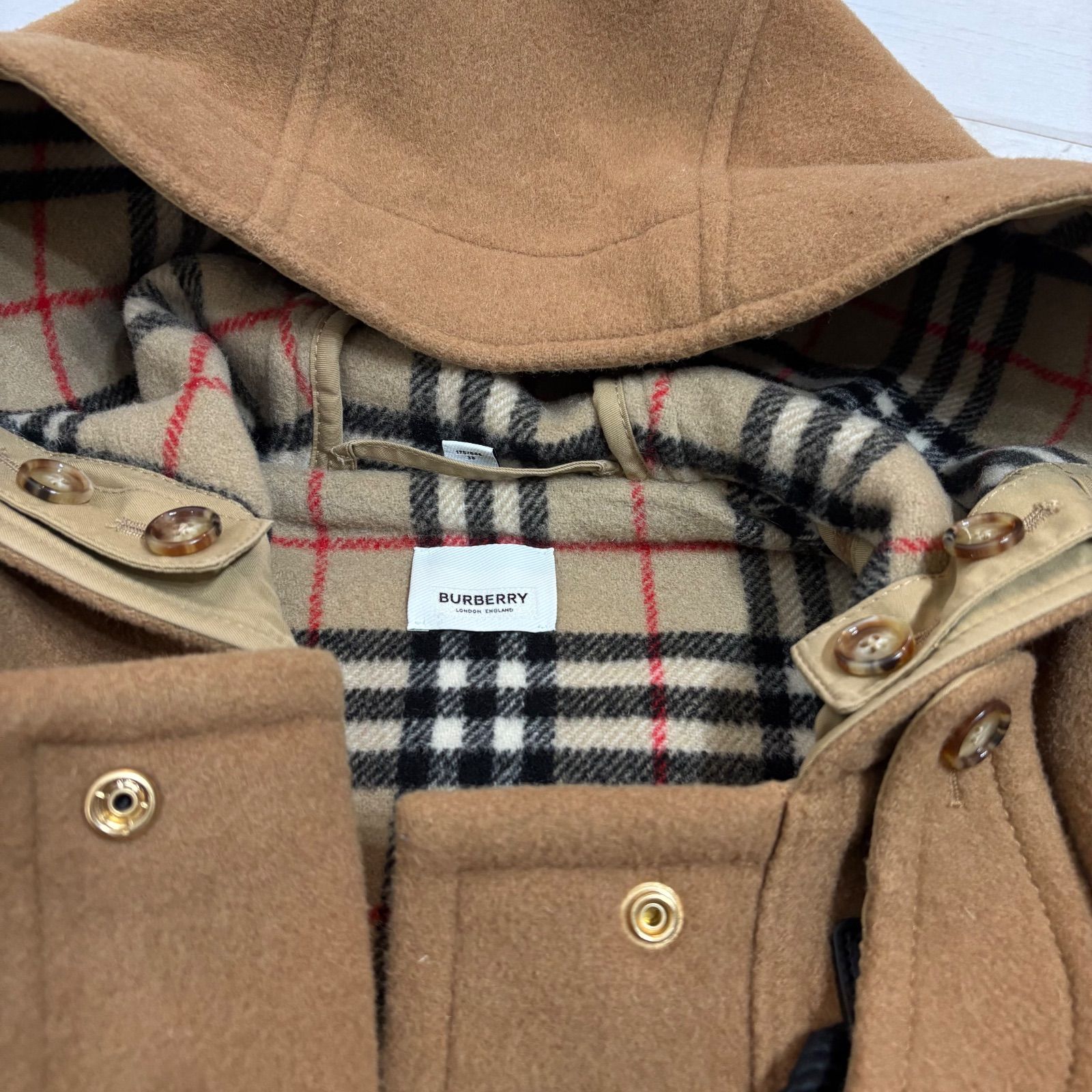 現行 バーバリー Burberry ダッフルコート ノバチェック リカルド