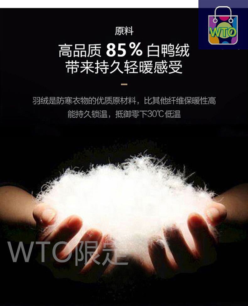 連帽ダウンジャケット 雪山グラデーション柄