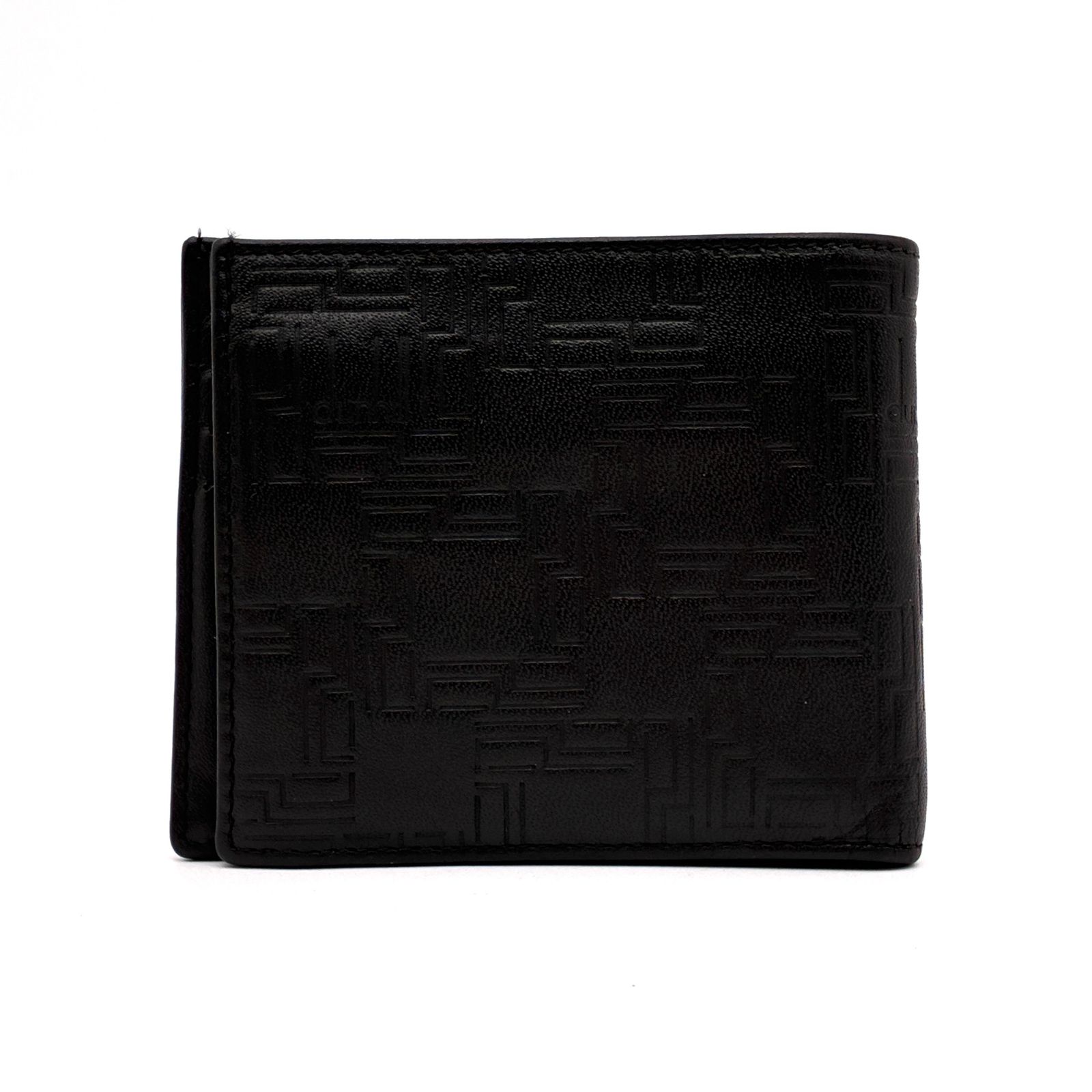 dunhill ダンヒル 二つ折り財布 コンパクトウォレット 総柄 ロゴ メンズ ビジネス 小銭入れあり ブラック