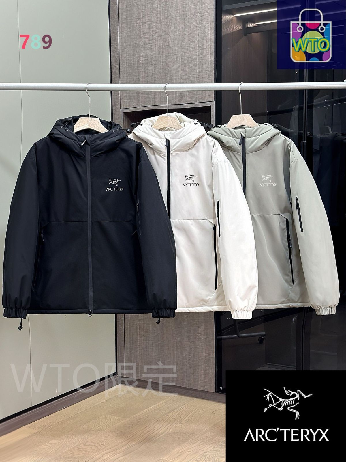 今日 Arc teryx アークテリックス 冬季カップル用ダウンコートシリーズ 取り外し フード 防風防水ジッパー 高保温性ダウンジャケット アウター トップス