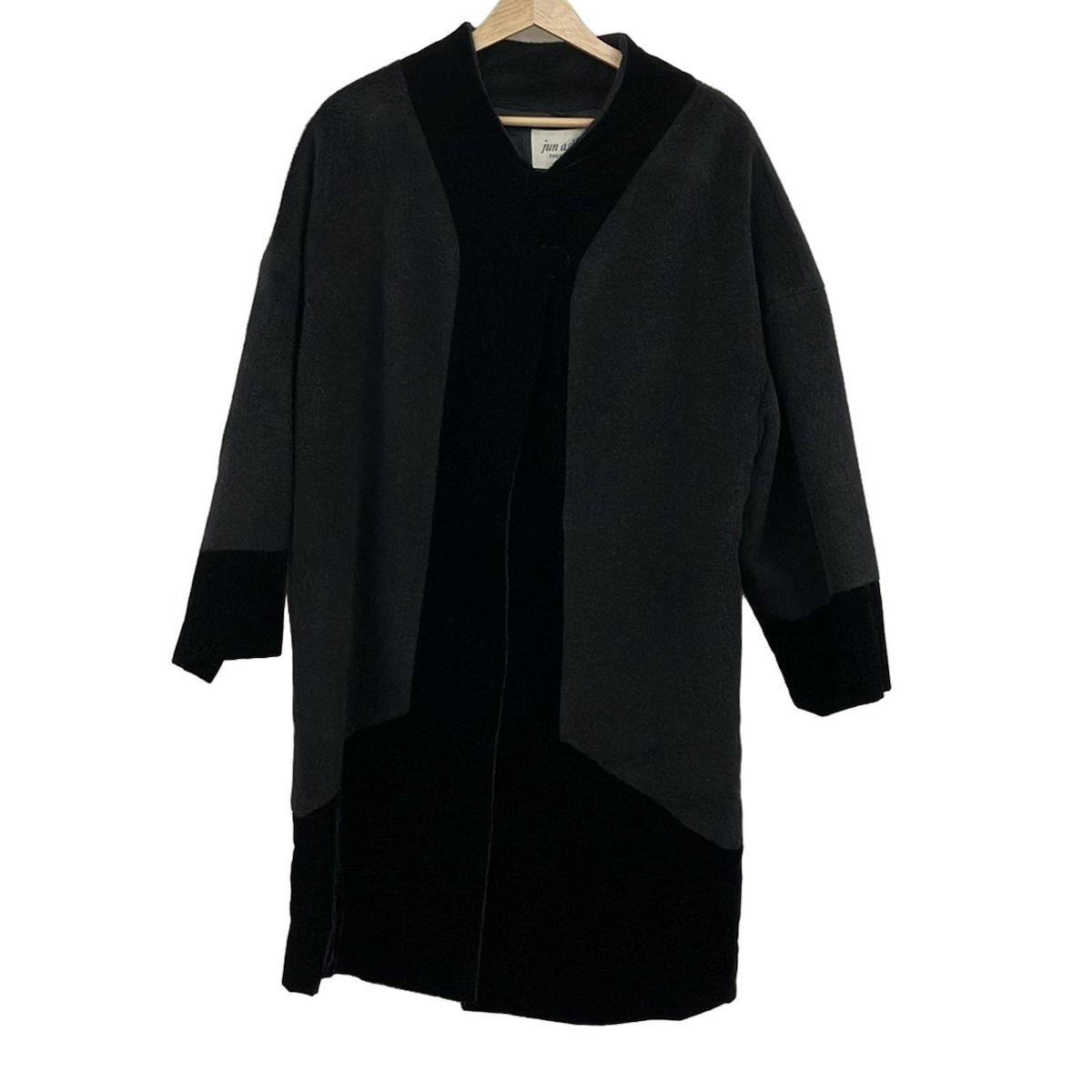 miss ashida ミスアシダ コート サイズ9 M レディース - ダークグレー×黒 長袖 秋 冬