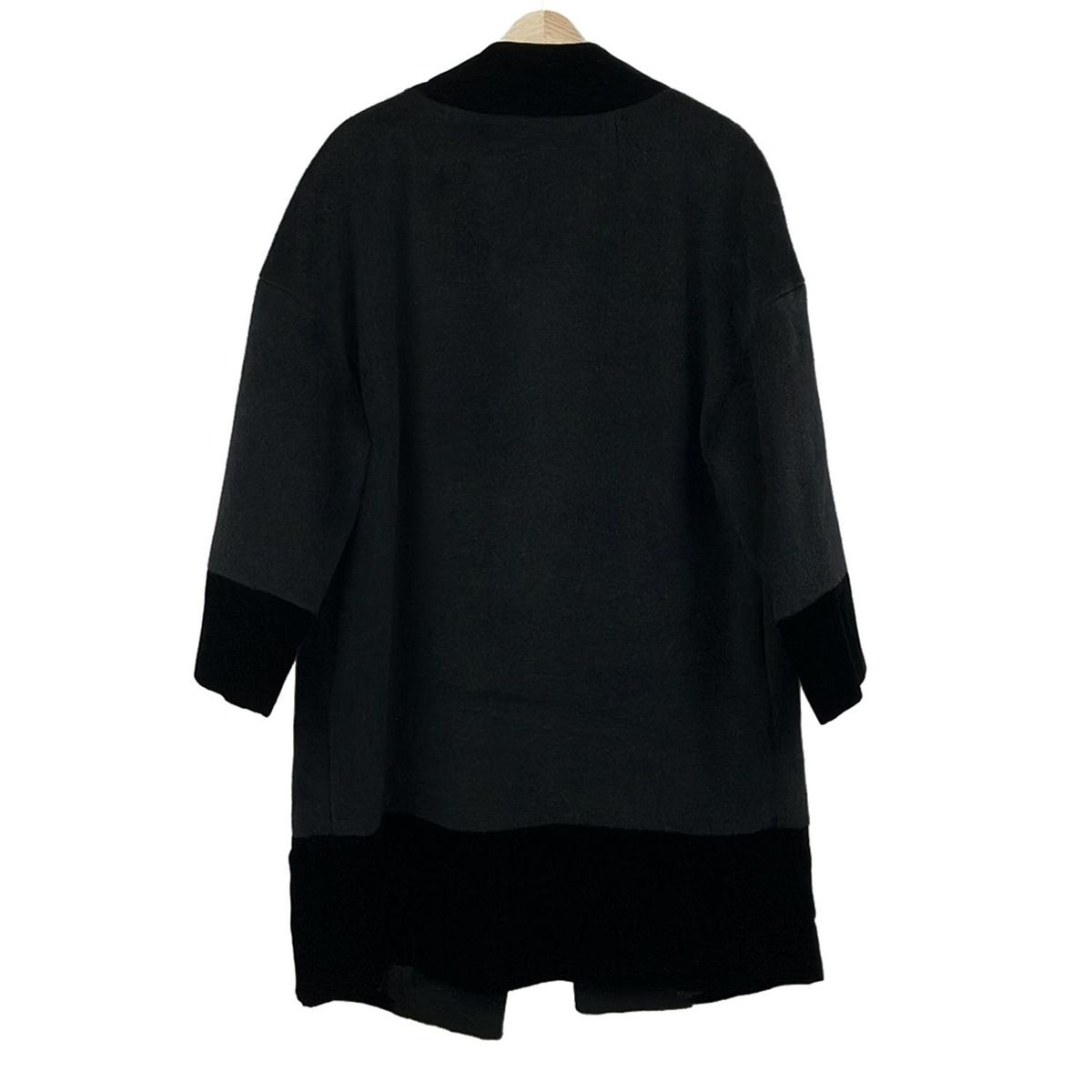 miss ashida ミスアシダ コート サイズ9 M レディース - ダークグレー×黒 長袖 秋 冬