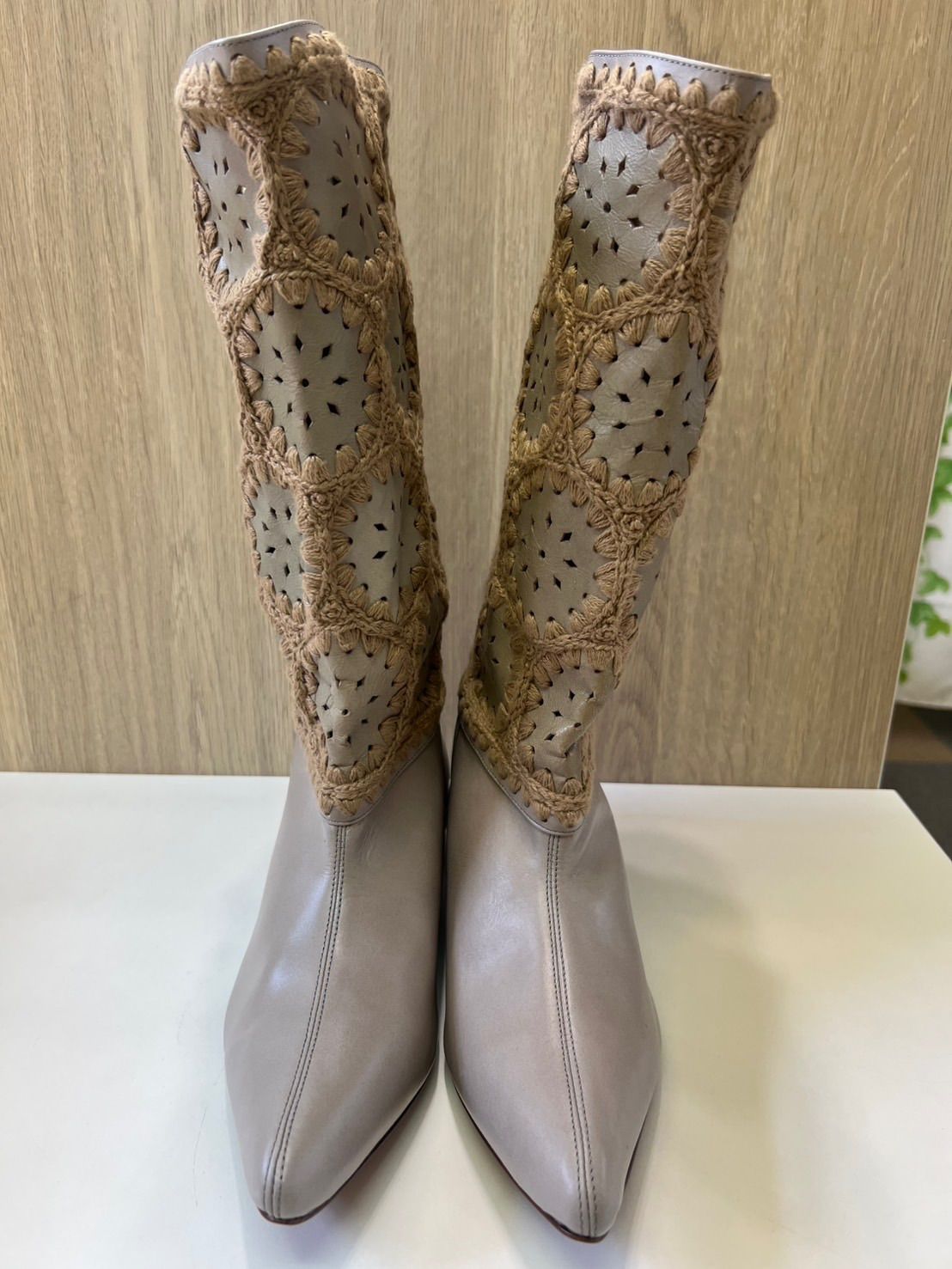 品 VERO CUOIO ベルクオイオ ブーツ ベージュ レザー