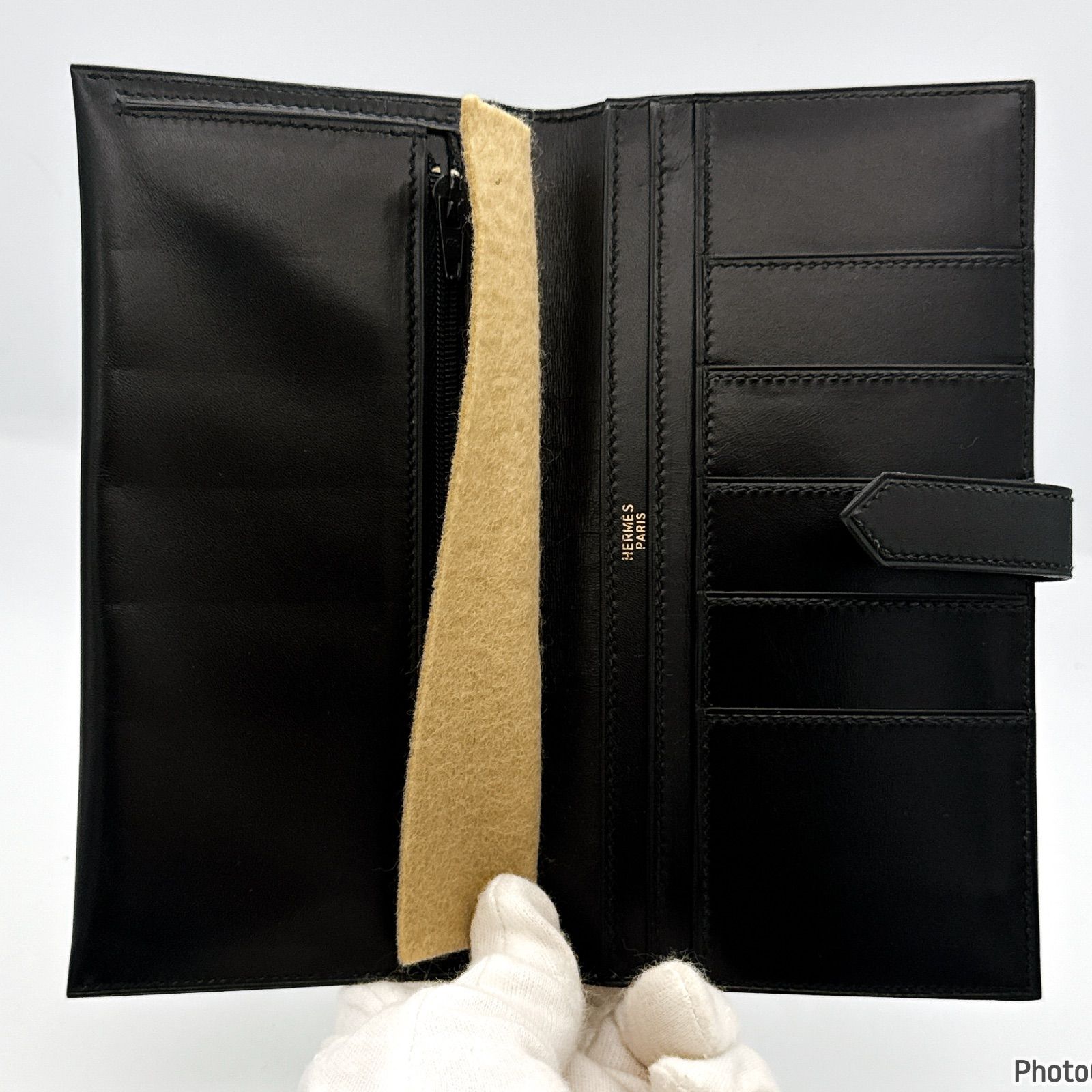 未使用に近い❤️エルメス✨ベアン✨クラシック✨ブラック✨二つ折り