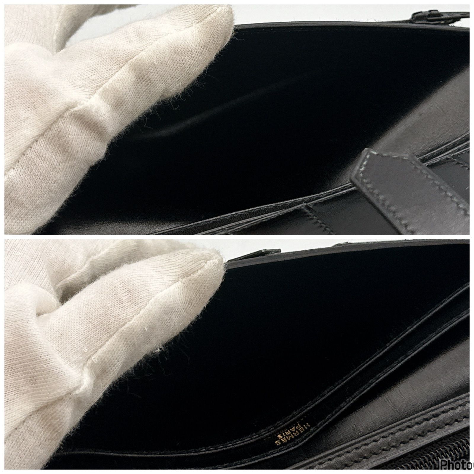 未使用に近い❤️エルメス✨ベアン✨クラシック✨ブラック✨二つ折り