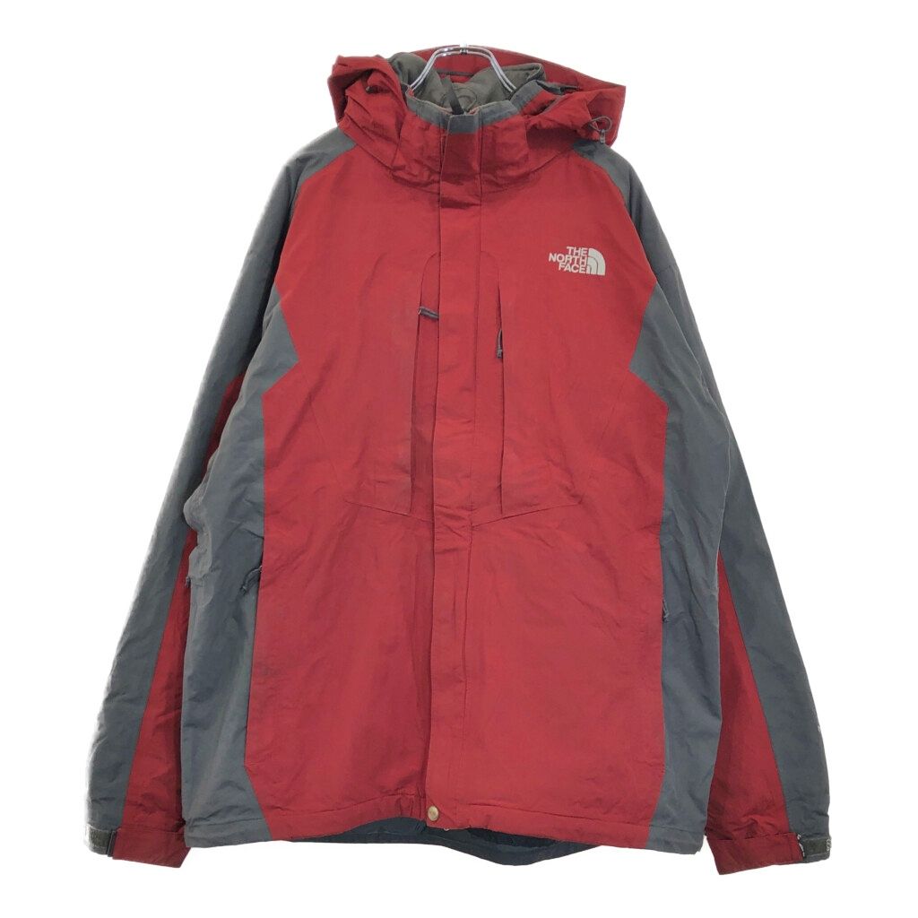 THE NORTH FACE ノースフェイス HYVENT マウンテンパーカー 大きいサイズ アウトドア レッド メンズ XXL 古着 V2219