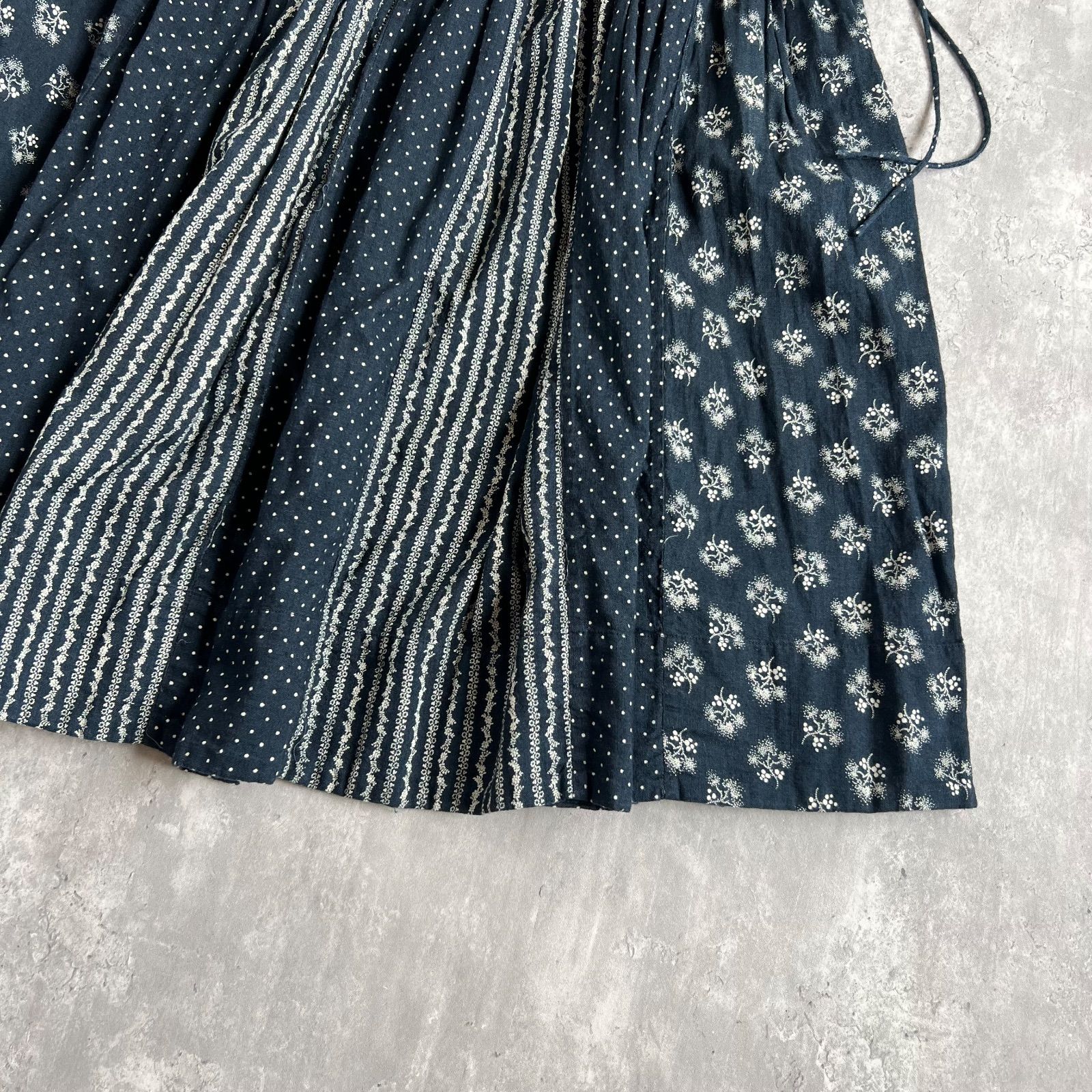 ゆ*き様 45R スカート　黒　コットン100% ゆ*き様 45R ティアードロングスカート サイズフリー コットン100