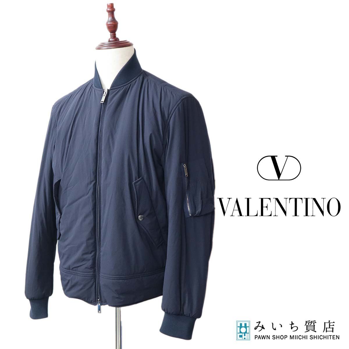 VALENTINO ヴァレンティノ ジャケット 50サイズ ブルゾン ネイビー系 オレンジ系 服 25s179-5