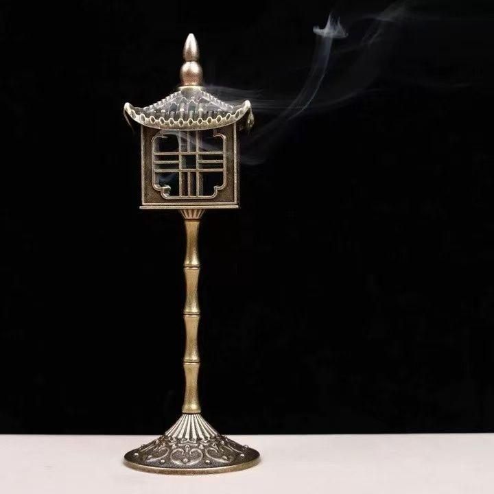 銅 細工 宮灯香炉 沈香炉 高足炉 香道具 装飾品 工芸品 置物 - メルカリ