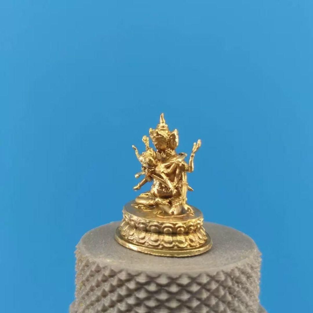 仏教美術 仏像 蔵仏黄財神双身仏 鎮宅辟邪 開運風水 招財 置物 工芸品
