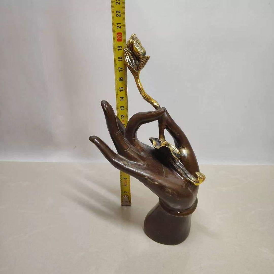 銅細工 仏手蓮華 開運風水 招財 現代工芸品 装飾品 置物 - メルカリ