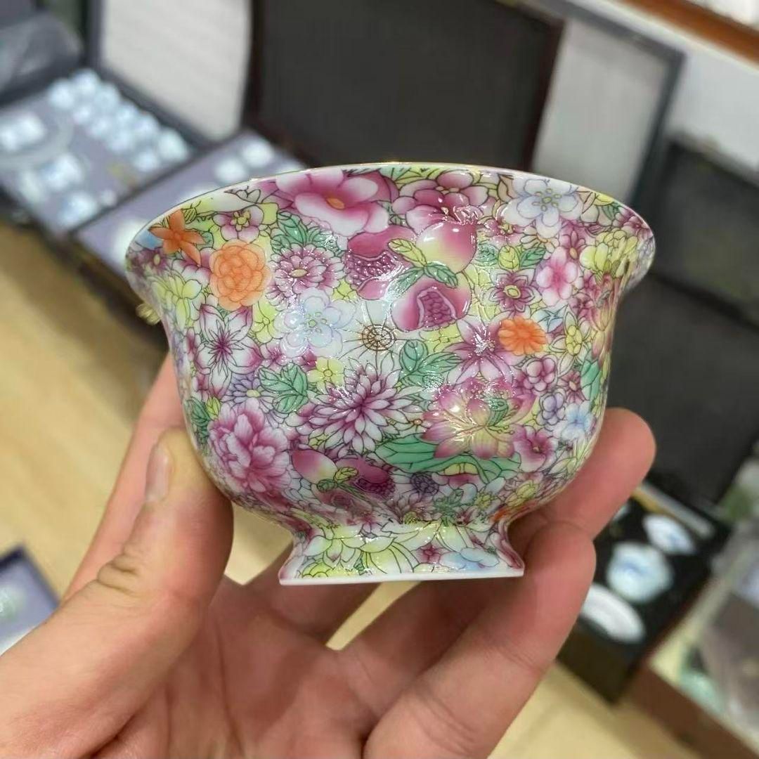 中国茶器 琺瑯万花三才蓋碗 陶磁茶碗 煎茶器 新品未使用 中国茶器 琺瑯万花三才蓋碗 陶磁茶碗 煎茶器 新品未使用 - メルカリ