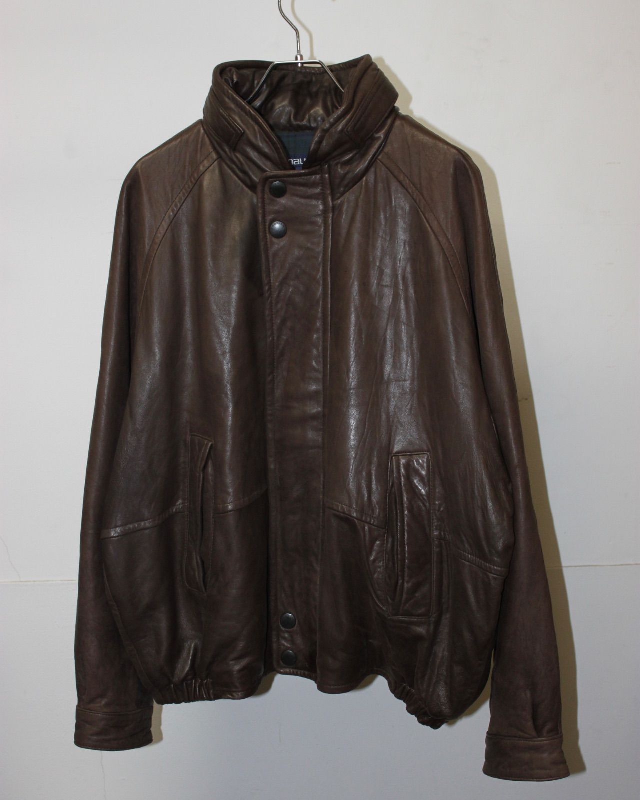 90s nautica leather jacket ノーティカ レザージャケット - メルカリ