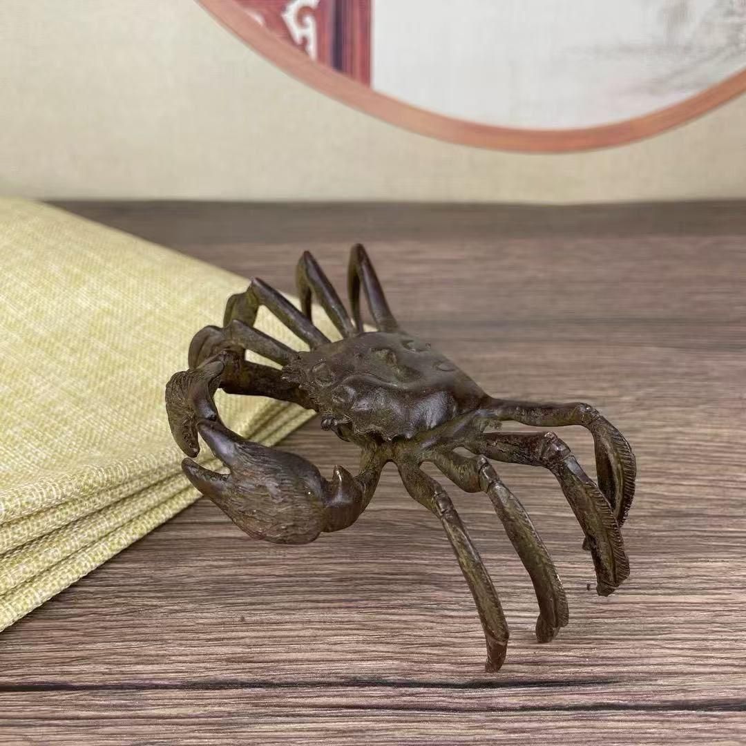 銅製 蟹 茶寵 置物 茶道具 香道具 装飾品 工芸品 美術品 - メルカリ