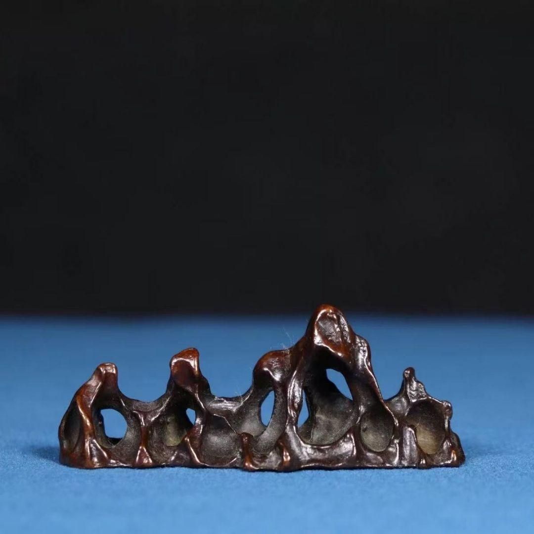 銅細工 山形筆架 書道具 文房具 装飾品 工芸品 置物 - メルカリ