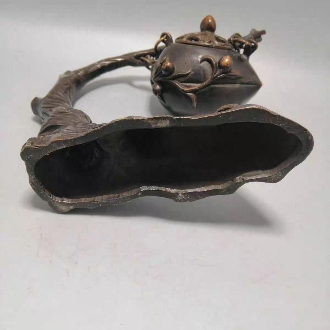 銅製 室内檀香炉 机 書斎薫香炉 香道具 工芸品 置物