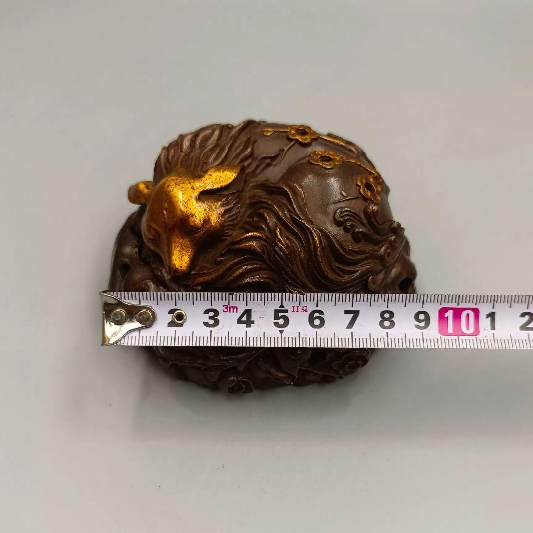 銅細工 九尾狐薫香炉 吉祥九尾狐 茶室禅意薫香炉