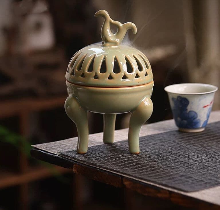 香炉 陶磁 三足檀盤香炉 沈香 茶道 置物 - メルカリ