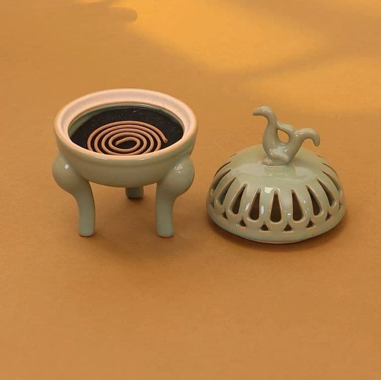 香炉 陶磁 三足檀盤香炉 沈香 茶道 置物 - メルカリ