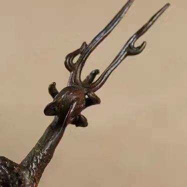 銅細工 盤竜壺叉 茶道具 装飾品 工芸品 置物 - メルカリ