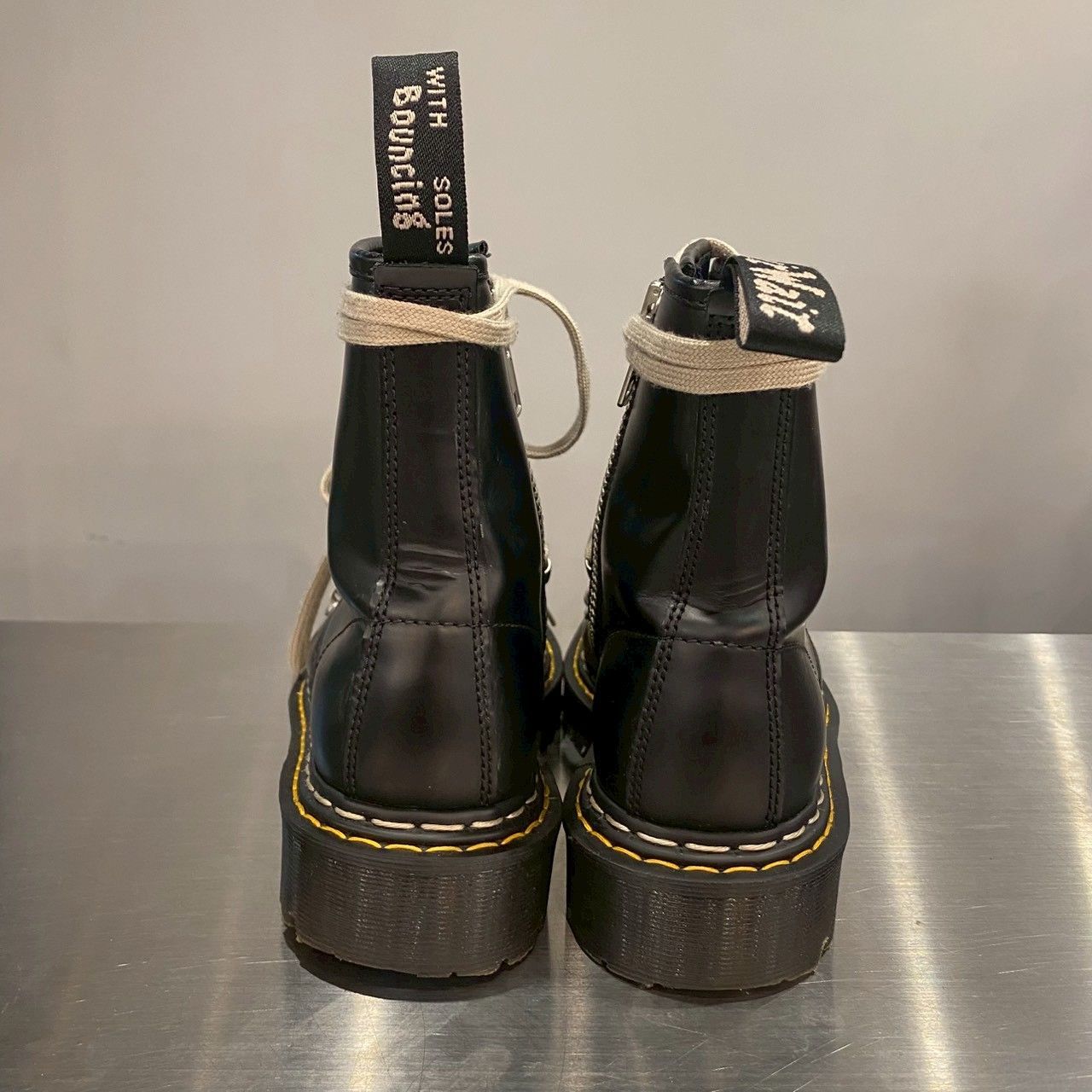  ドクターマーチン リックオウエンス US 9 1460レザーブーツ ワークブーツ ブーツ 革靴