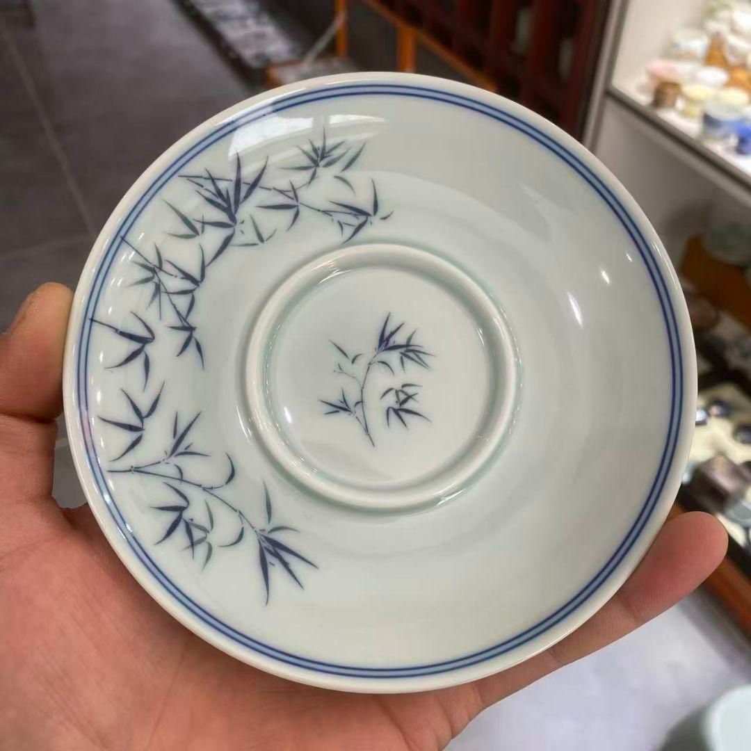 景徳鎮 青花竹報平安三才蓋碗 茶碗 煎茶器 中国茶器 新品未使用 - メルカリ