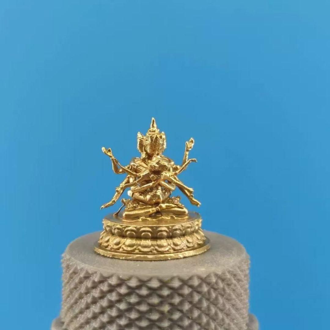 仏教美術 仏像 蔵仏黄財神双身仏 鎮宅辟邪 開運風水 招財 置物 工芸品