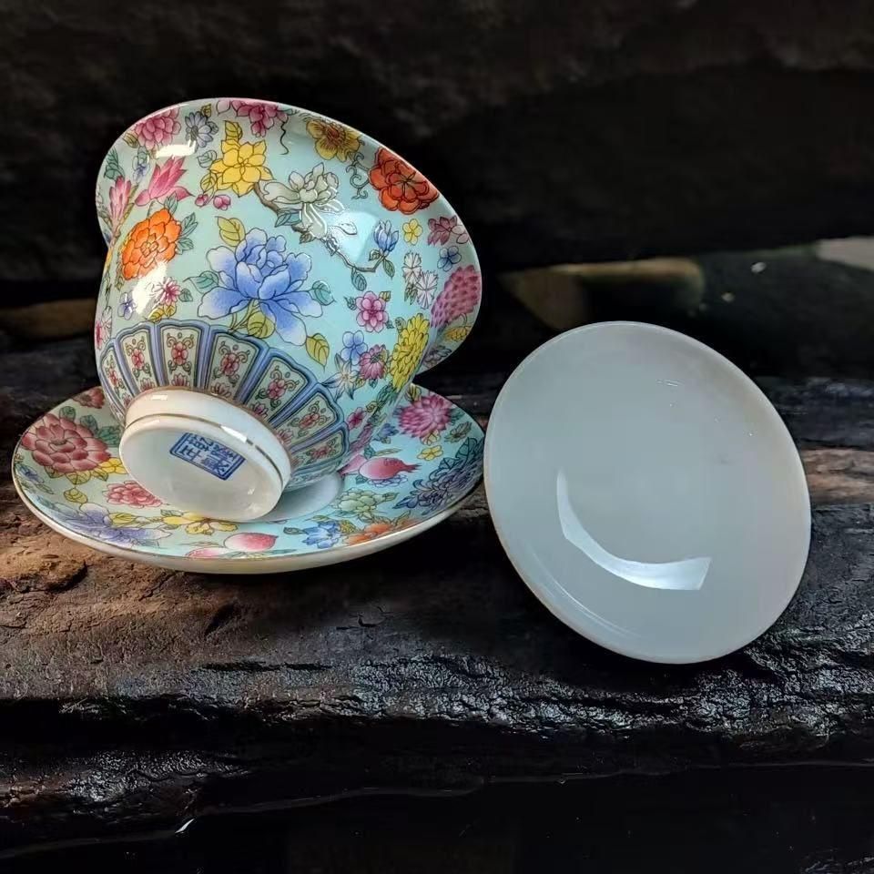 中国茶器 琺瑯万花三才蓋碗 陶磁茶碗 煎茶器 新品未使用 2026年最新】Yahoo!オークション -蓋碗の中古品・新品・未使用品一覧